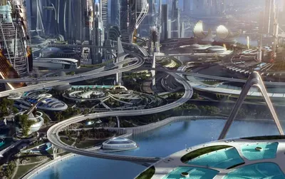 Рисунок Город будущего №222323 - «НАУКА. Настоящее и будущее» (07.01.2024 -  07:28)