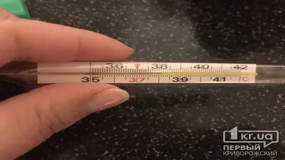 Снимок руки с градусником и определением температуры