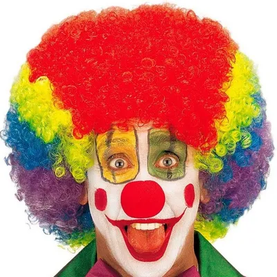 Фото клоуна с ярким макияжем