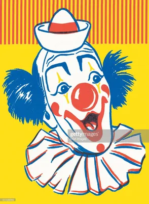 Клоун с мрачным гримом: фотография для фонаря на Хэллоуин