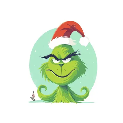 Premium Vector | Grinch character face cartoon green illustration