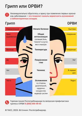 Грипп - симптомы, лечение, протекание