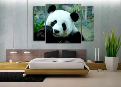 Шторы с фотопечатью \"Грустная панда\" из сатена, 290х180 см - купить в  Москве, цены на Мегамаркет