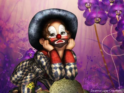 Удивительное изображение грустного клоуна