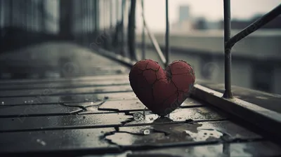 разбитое сердце на мосту посреди города, картинки с разбитым сердцем фон  картинки и Фото для бесплатной загрузки