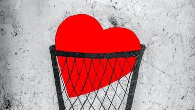 Обои сердце, любовь, грусть, street art, арт картинки на рабочий стол, фото  скачать бесплатно