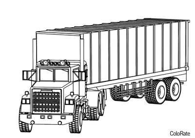 Большой грузовик грузовик авто машины Раскраски для мальчиков