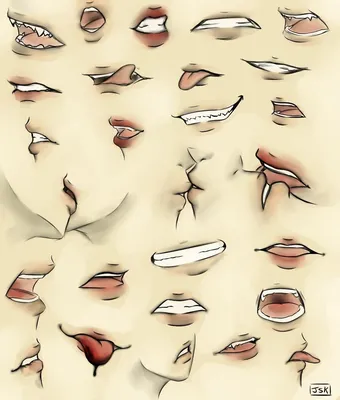 Мужские губы рисунок - 51 фото
