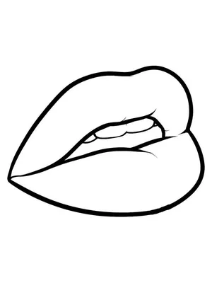 Раскраски Губы - распечатать в формате А4 | Раскраска губ, Рисунки губ,  Раскраски