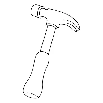 hammer cartoon icon. hammer tools logo vector illustration in trendy line  art. kid cartoon drawing comic style of working equipment. 22131549 Vector  Art at Vecteezy