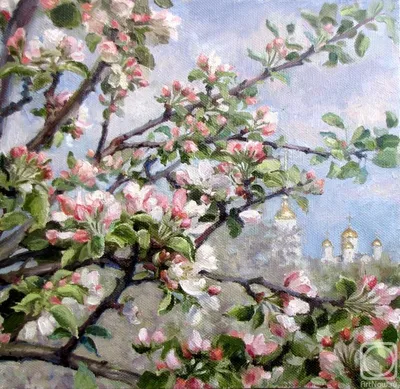 Яблони в цвету,весны творение, …» — создано в Шедевруме