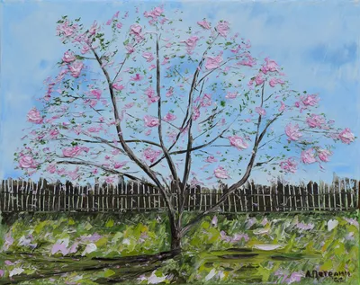 Яблони в цвету» картина Новиковой Марины маслом на холсте — купить на  ArtNow.ru
