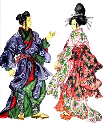 Японский национальный костюм | Средневековая одежда, Костюм, Женский костюм