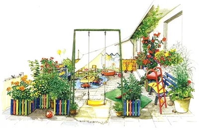 Дизайн детской площадки на даче | Смотреть 59 идеи на фото бесплатно
