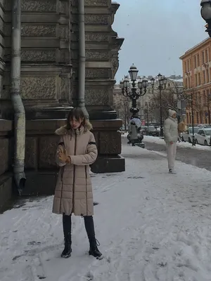 Идеи для зимних фото | девушка в зимнем городе