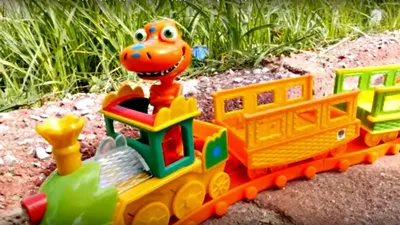Игрушки Поезд Динозавров Slide Car (арт: 1468780002870) оптом в Минске,  фото и инструкция
