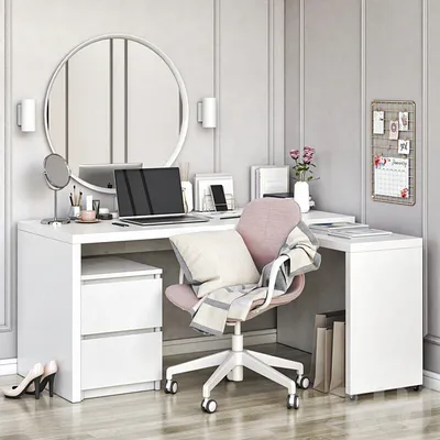 IKEA MALM corner workplace - Туалетный столик - 3D модель