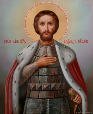 Святой Александр Невский - rusikon.ru - рукописная икона