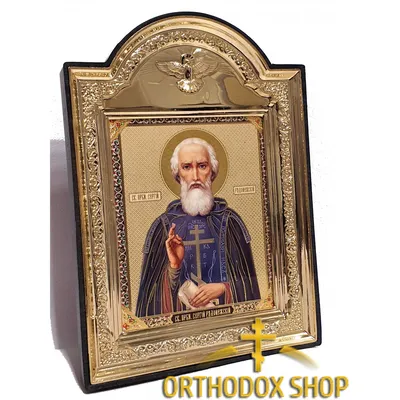 Современная православная икона Сергий Радонежский - купить оптом или в  розницу.
