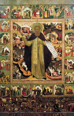 Писаная Икона Святой Преподобный Сергий Радонежский купить заказать в Киеве  с доставкой по Украине || Иконный Двор