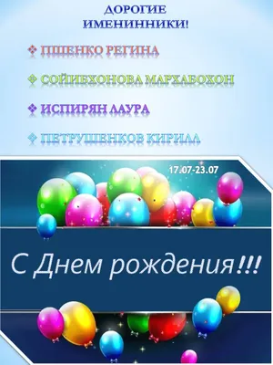 С Днем рождения Happy birthday Красивое Поздравление ИМЕНИННИКАМ июля Очень  Красивая видео открытка | С днем рождения, Картинки, Рождение