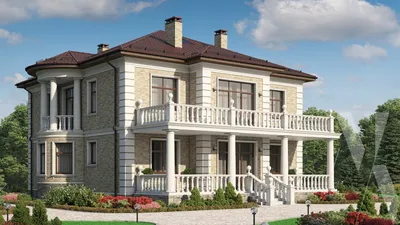 Построим дом в классическом стиле 🔑 под ключ - готовые проекты и цены от  ГЛАВЭЛИТСТРОЙ