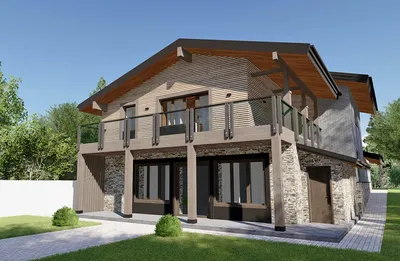 Дизайн фасада частного дома 🏠 Фасады дома под ключ – 540 м²