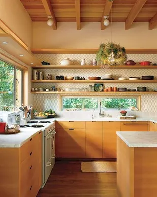 Кухня в деревянном доме: 100 фото современного дизайна и отделки кухни из  бруса