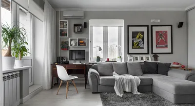 Дизайн интерьера однокомнатной квартиры - Студия дизайна Екатерины Акуловой