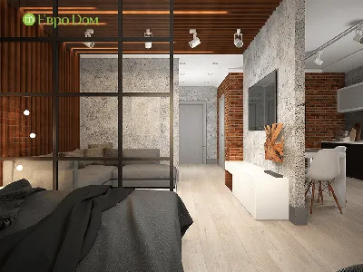 Дизайн интерьера однокомнатной квартиры - Студия дизайна Екатерины Акуловой