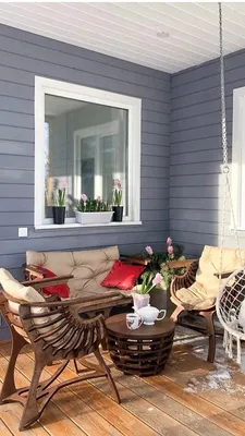 Дизайн террасы на даче в деревянном доме (43 фото) - красивые картинки и HD  фото