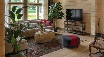 Интерьер деревянного дома с фотографиями дизайнерских решений и вариантов  отделки