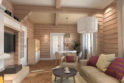 Дизайн внутренней отделки деревянных домов из бруса | Статьи студии дизайна  «Artum»