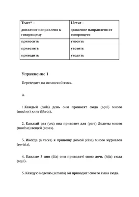 19 Бесплатных Карточек Глаголы движения на Испанском | PDF