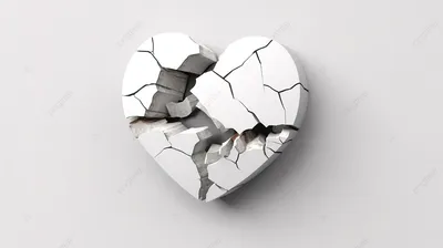 Разбитое Каменное Сердце Белом Фоне Рендеринг стоковое фото ©ArtemP1  234187718