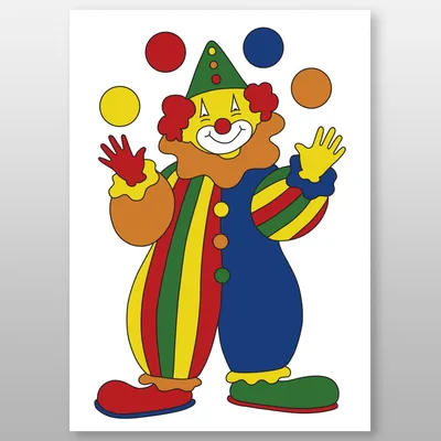 Карандаш клоун: фото на белом фоне с тенями