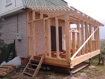 Строительство каркасной пристройки к дому | СК «Новосёл»