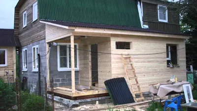 7 этапов строительства каркасной пристройки к деревянному дому