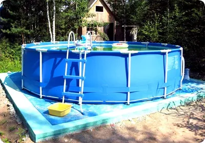Каркасный бассейн на даче фото фотографии