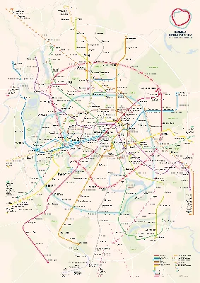 Карта метро Москвы 2023 с БКЛ