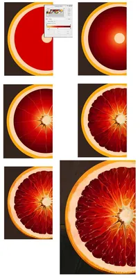 Апельсин в разрезе, четкие прожилки…» — создано в Шедевруме