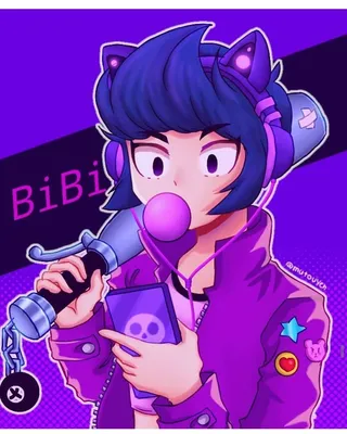 Пластмассовый держатель Krutoff для телефона Попсокет Brawl Stars - Ужасная  Биби оптом