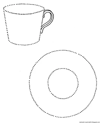 Раскраски Чашка и блюдце для детей аппликация шаблон (37 шт.) - скачать или  распечатать бесплатно #21866