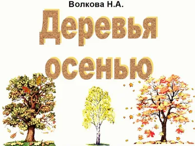 Деревья осенью. Стихи для детей - презентация онлайн