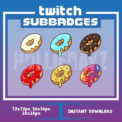30x Donut Twitch Bit Badges / Complete Twitch Bit Badges Set/ Yemmy Funny  Donuts Emotes / Food Sub Bit / Number Bit Badges / Gamer Graphics - Etsy
