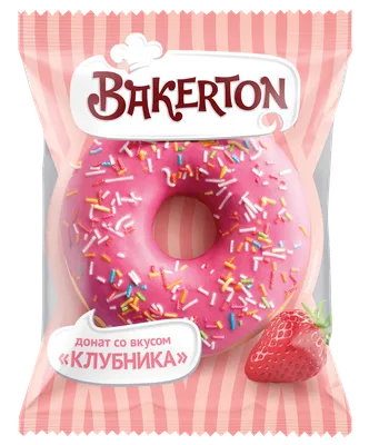 Донат BAKERTON со вкусом \"Клубника\" - отзывы покупателей на маркетплейсе  Мегамаркет | Артикул: 100028050736