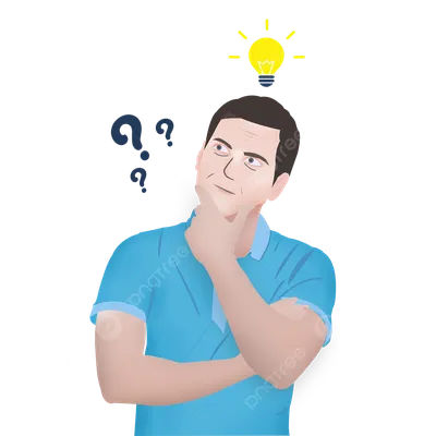 векторная иллюстрация думающего человека PNG , думая человек, встревоженный  человек, Вектор PNG картинки и пнг PSD рисунок для бесплатной загрузки