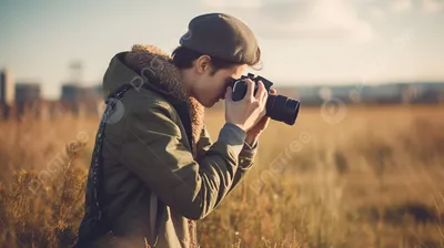 фото человека который фотографирует в поле, где сделать фото фон картинки и  Фото для бесплатной загрузки