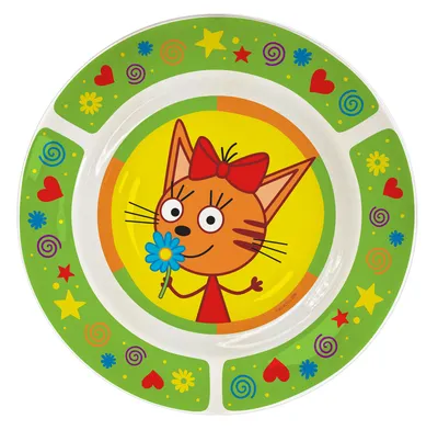 Раскраска Карамелька с флажком | Раскраски из мультфильма Три кота.  Раскраски Три кота скачать для детей