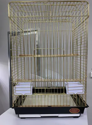 Купить клетку Golden cage для мелких птиц 370 серая 48.5*48.5*76 см с  доставкой по СПб
